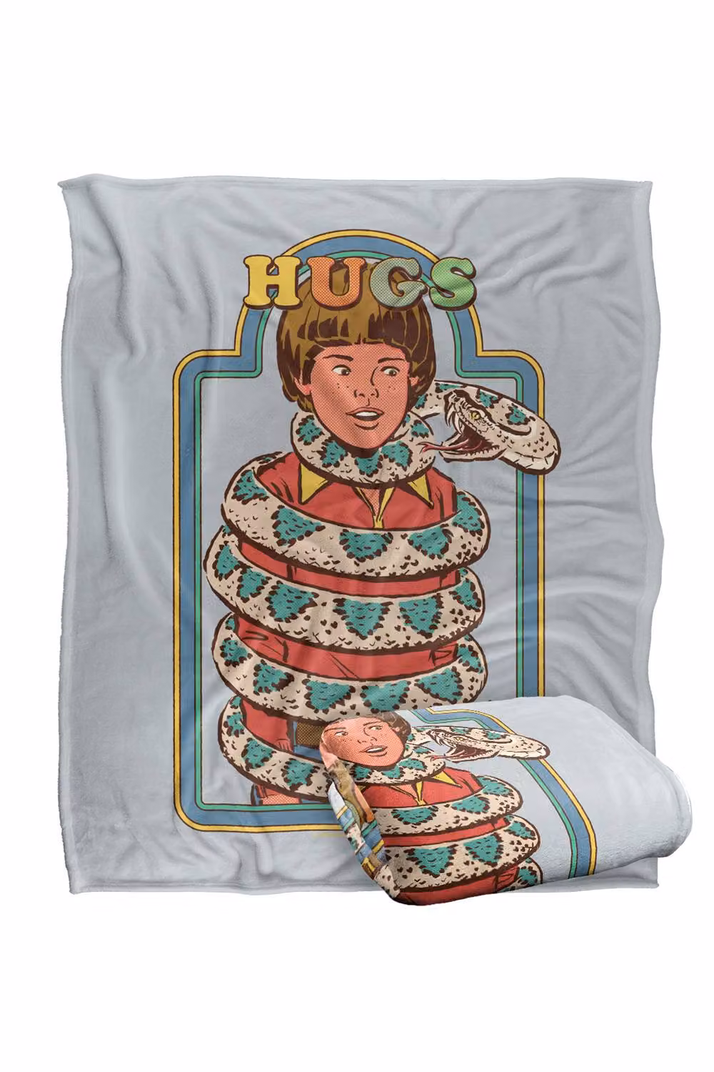 Steven Rhodes Hugsss Silky Touch Super Soft Fleece Throw Blanket, Multicolour, W/D/H: 152 x 127 cm – 2