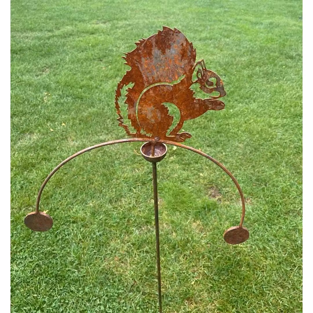 Poppyforge Squirrel Wind Rocker Double in Brown Steel, W54 x H148.5 cm – 2