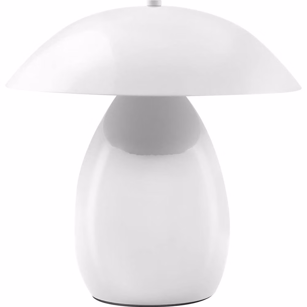 Wyld and Coco Mushroom Table Lamp in White Metal, Height: 30 cm – 2
