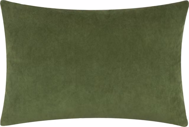 Make It A Home Green Velvet Rectangular Cushion with Removable Polyester Cover