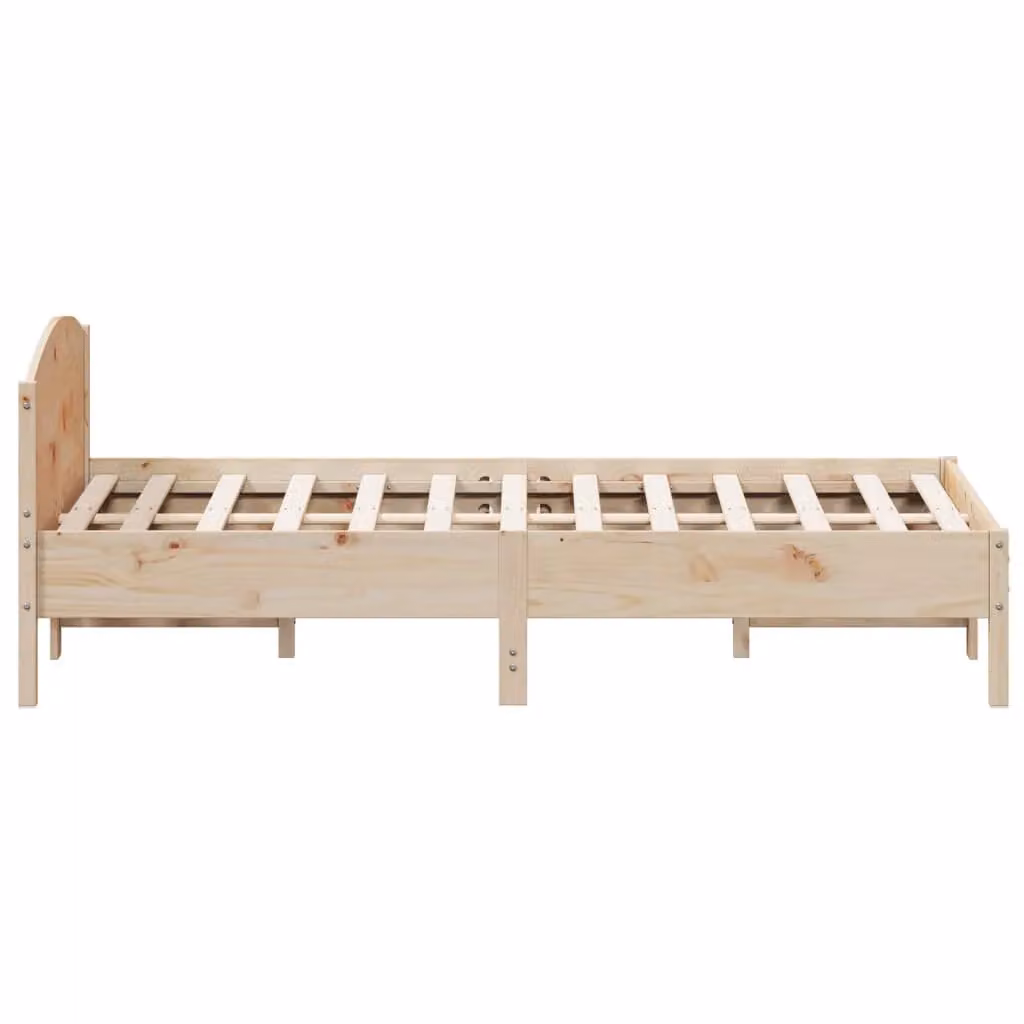Berkfield Home Solid Wood Pine Bed Frame in Brown, W: 160 cm, D: 200 cm – 2