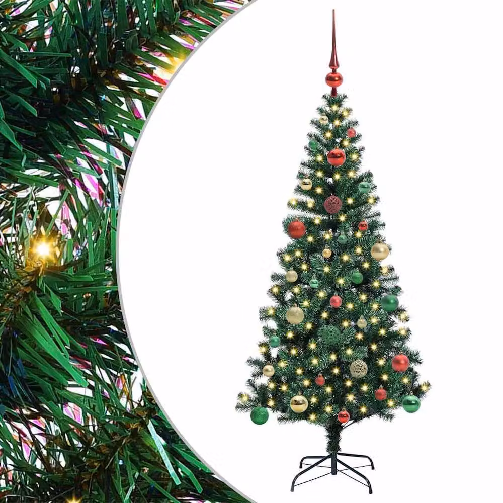 Berkfield Home Elegant Pre-lit Artificial Christmas Tree, Green, Height: 150 cm – 3