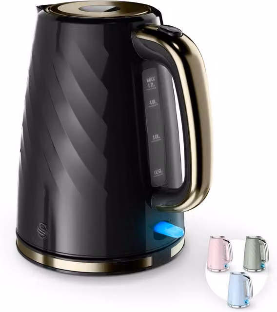 Swan Windsor 1.7 l Kettle, 3 kW, Blue and Black