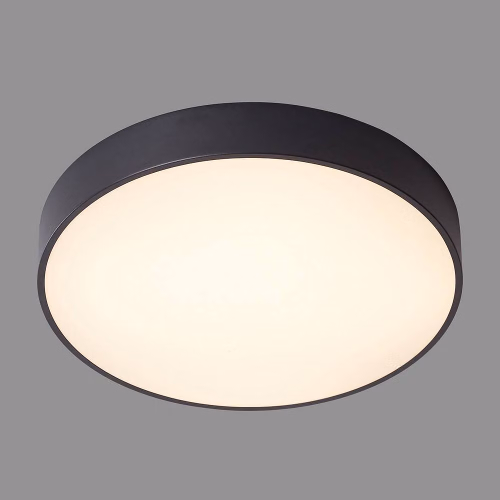 Netlighting Italux Orbital Modern LED Ring Ceiling Light, Black, Warm White 3000K, 1800 lm – 3