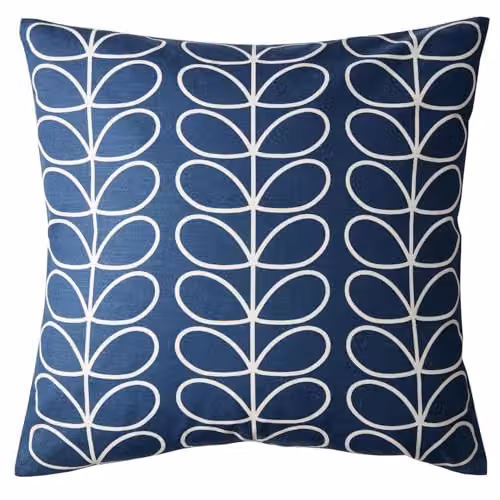 Orla Kiely Linear Stem Large Square Cushion in Blue and Grey, W/D/H: 50 x 50 x 50 cm – 2