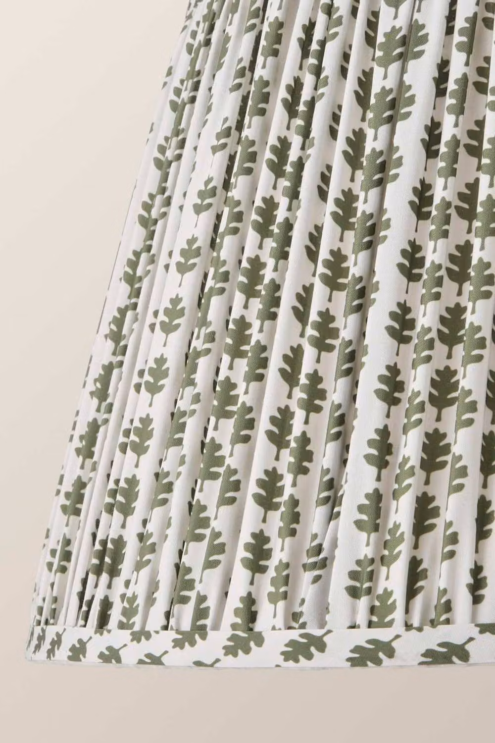 ValueLights Grange Floral Pleated Ceiling Pendant Lamp Shade in Green, Diameter: 45 cm – 3