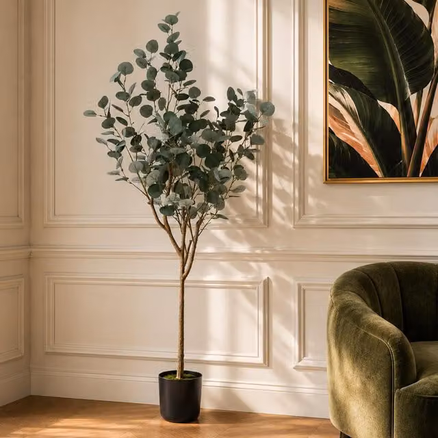 Botanik UK Leaf 150cm Premium Artificial Eucalyptus Tree in Green