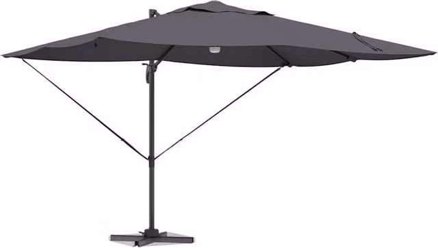 Berkfield Home Modern Cantilever Garden Umbrella in Anthracite Grey Polyester, Height: 220 cm – 1