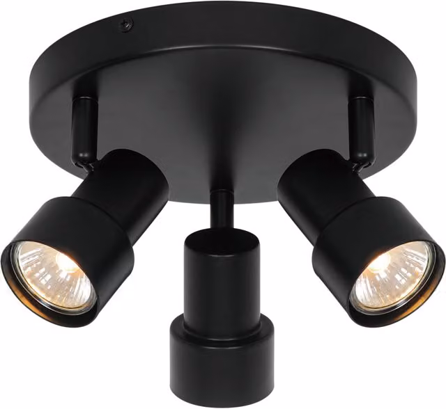 Nordlux Boston Adjustable Metal Ceiling Light in Black with GU10 Mains Connection
