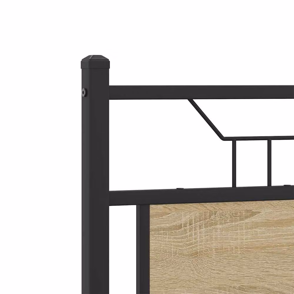 Berkfield Home Sonoma Oak Bed Frame with Drawers in Natural Wood and Metal, W/D/H: 120 x 200 x 91.5 cm – 4