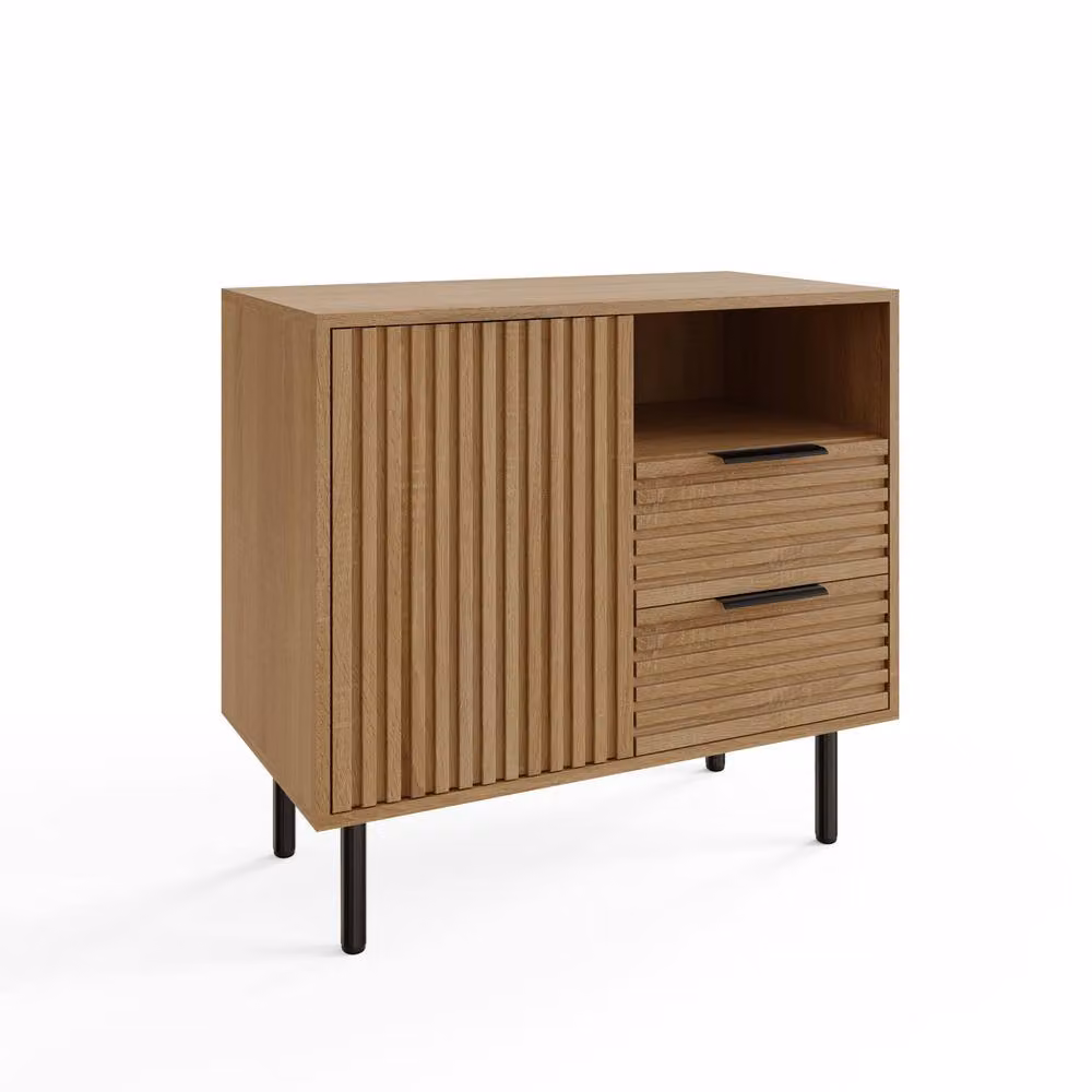 GFW Nervata Compact Sideboard in Light Oak – 2