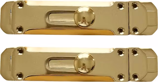 Betley Butterfly Brass Flat Door Bolt, Pack of 2, Length: 15.24 cm