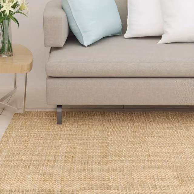 Berkfield Home Natural Sisal Rug in Brown, W/D/H: 100 x 200 cm