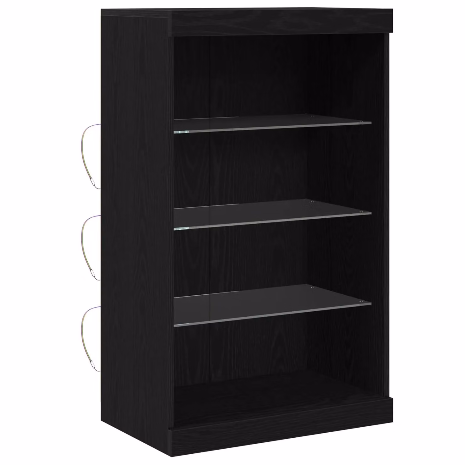 Berkfield Home Black Oak Sideboard with Integrated LED Lighting W/D/H: 5 x 37 x 100 cm – 2