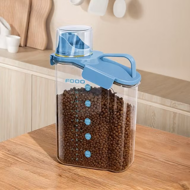 Lifeideas Airtight Plastic Food Storage Container with Snap Lid, Blue and Transparent, Width: 31 cm
