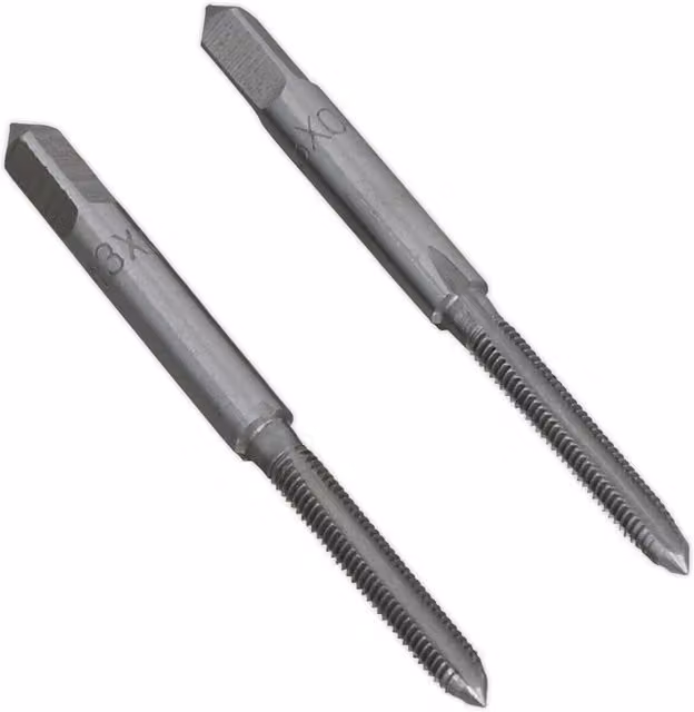 Loops 2 Pack M3 x 0.5mm Taper and Plug Tap Set in Silver Steel