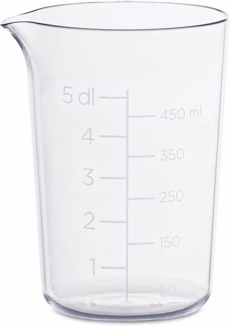 SmartStore Transparent Plastic Measuring Cup with Printed Scale, 500 ml – 1