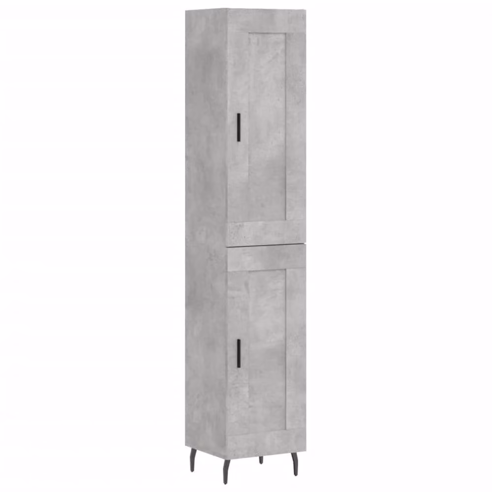 Berkfield Home Highboard in Concrete Grey, W/D/H: 34.5 x 34.0 x 180.0 cm – 3