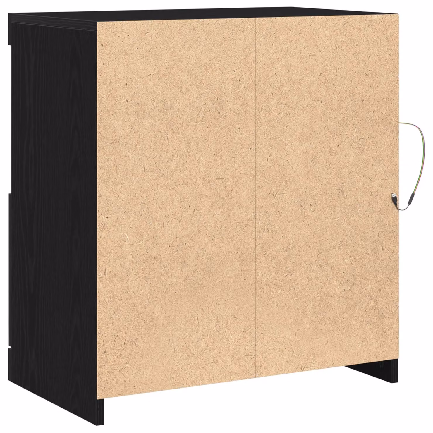 Berkfield Home Modern Black Oak Sideboard with Integrated LED Lights W/D/H: 60.5 x 37 x 67 cm – 5