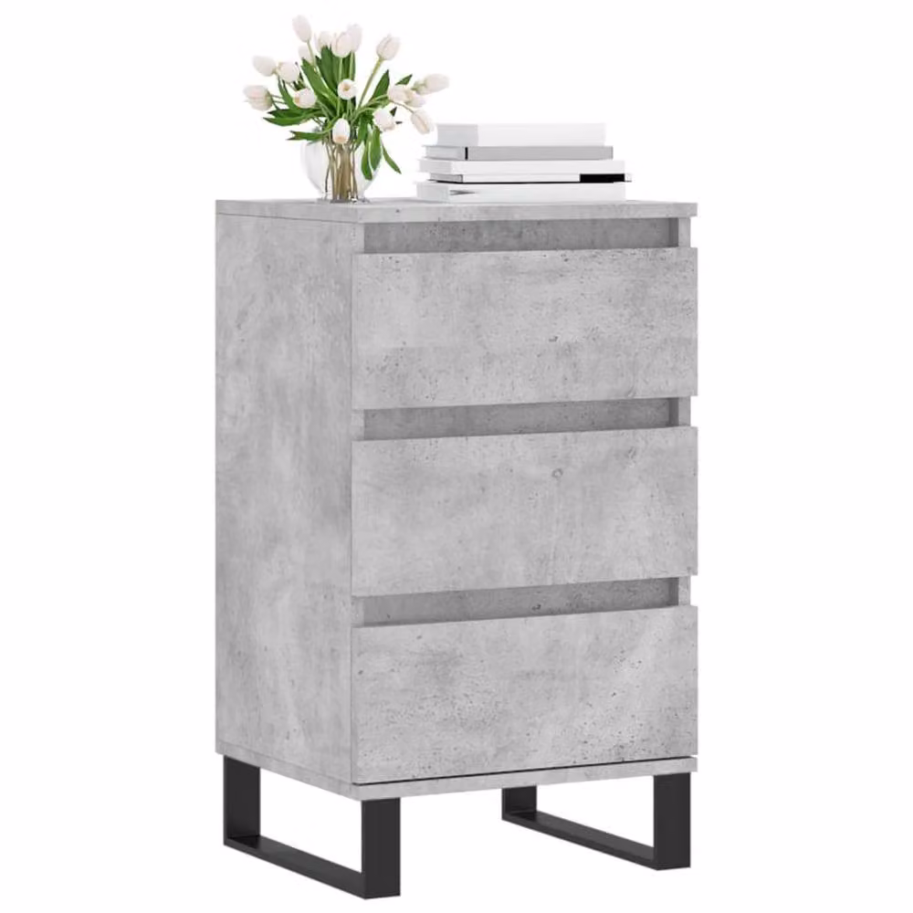 Berkfield Home Sideboard in Concrete Grey, W/D/H: 40 x 35 x 70 cm – 2