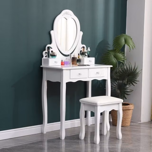 Westwood DT16 Modern Rectangular Dressing Table in White