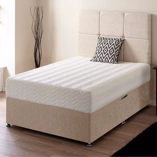 Somnior Beds Ltd Pure Relief Orthopaedic Full Foam Mattress in White, W/D/H: 200 x 180 x 18 cm