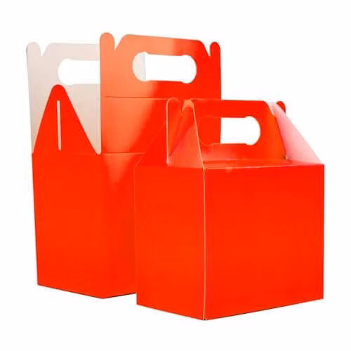Shatchi 30-Piece Red Cardboard Takeaway Food Boxes, W/D/H: 14 x 12 x 10 cm – 1