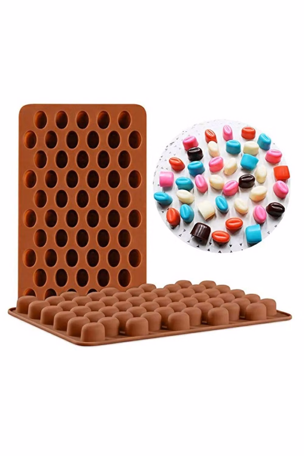 KDMD 55 Mini Coffee Bean Silicone Baking Mould in Brown – 2