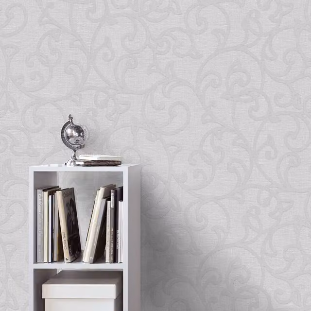 Erismann Abstract Modern White Vinyl Wallpaper Roll