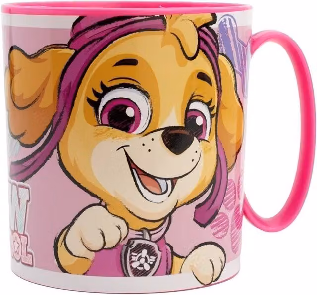 Official Paw Patrol Licenced Stor Childrens Plastic Mug, Pink and Multicolour, 390 ml