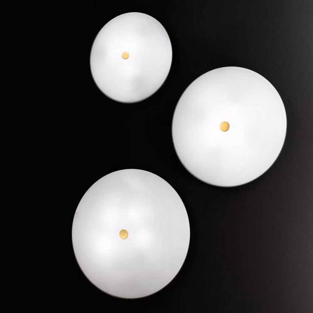 Netlighting Centro Designer Glass Flush Ceiling Light in Polished Gold with 2x E14 Sockets – 2