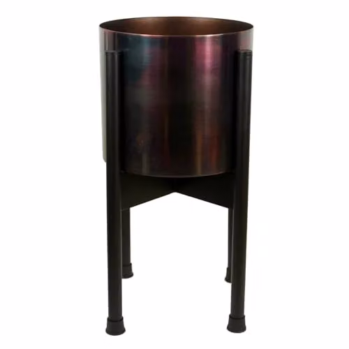 LeafUK Multicolour Leaf Metal Tabletop Planter with Rustic Organic Design