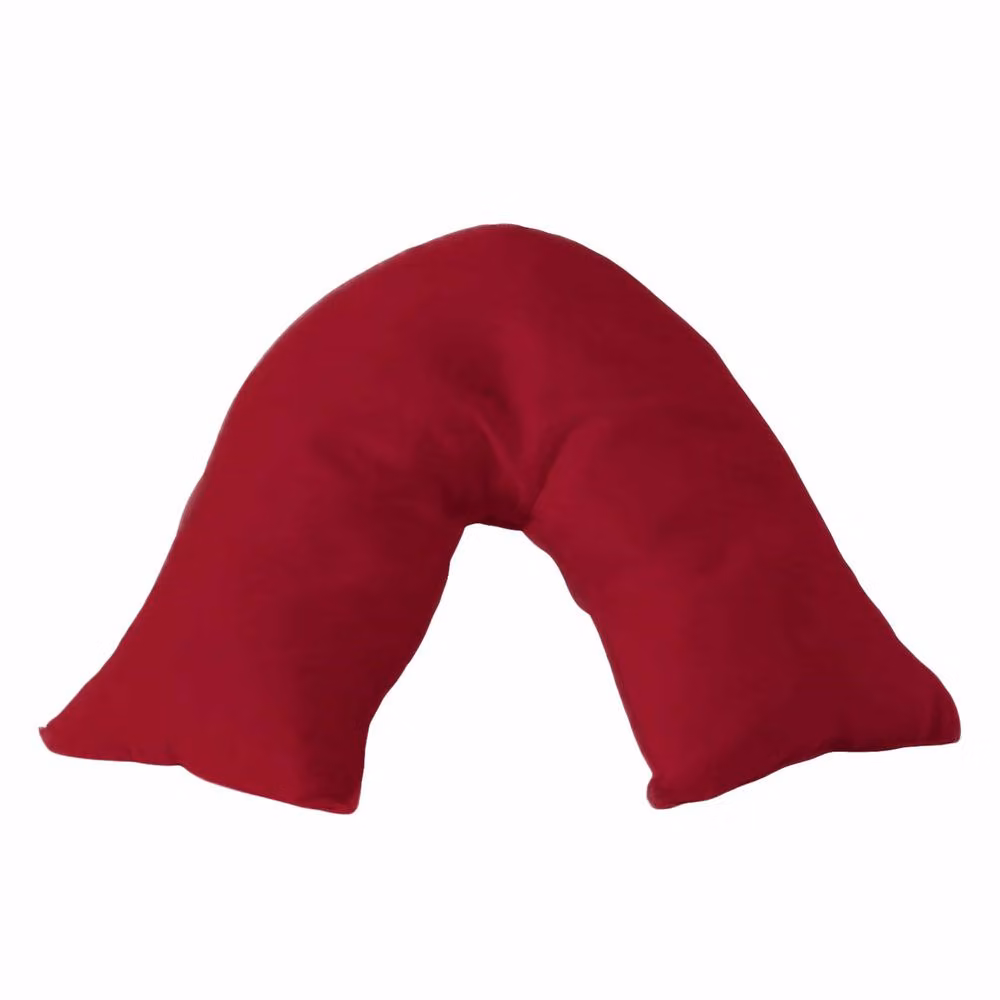 Snug City Red Microfibre Soft Touch V Shape Plain Dyed Pillowcase – 2