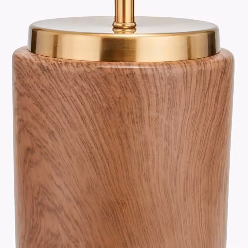 Pacific Lifestyle Brown Wood Effect Ceramic Table Lamp W: 28 cm, D: 28 cm, H: 48 cm – 3