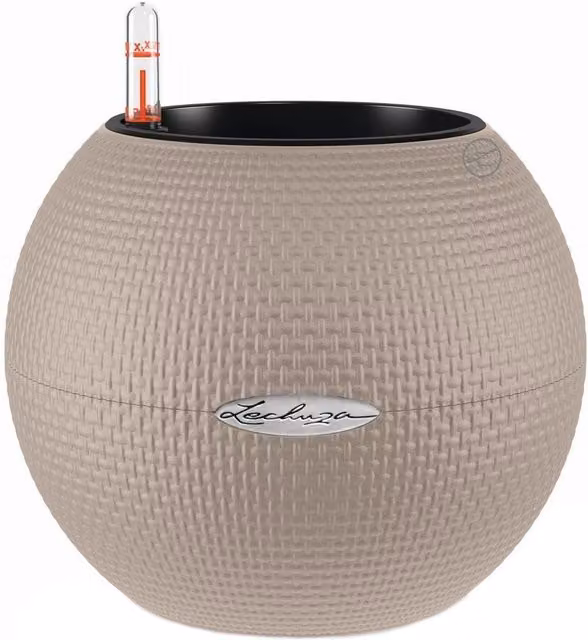 LECHUZA Puro Color Self-Watering Planter in Sand Brown