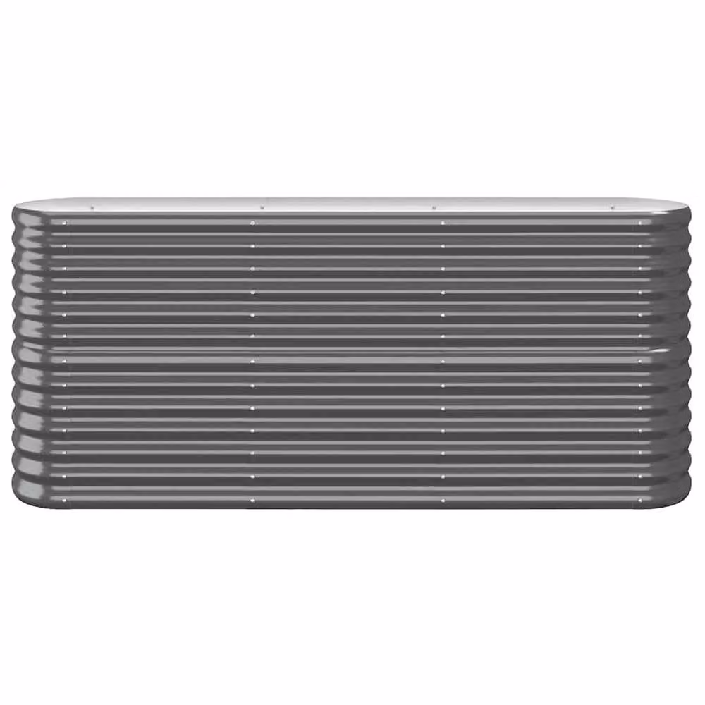 Berkfield Home Garden Powder-coated Steel Raised Bed in Anthracite Grey, W/D/H: 152 x 40 x 68 cm – 2