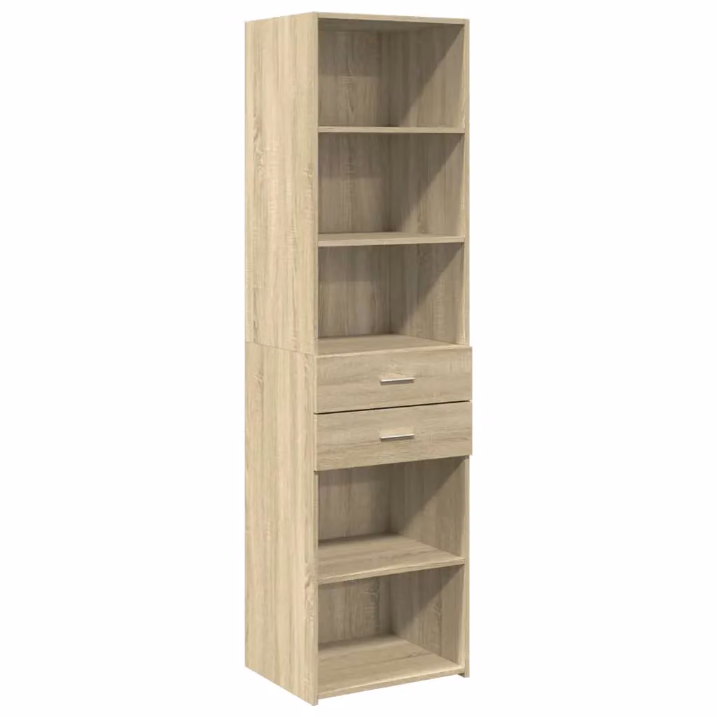 Berkfield Home Sonoma Oak Highboard in Brown, W/D/H: 50 x 42.5 x 185 cm – 2