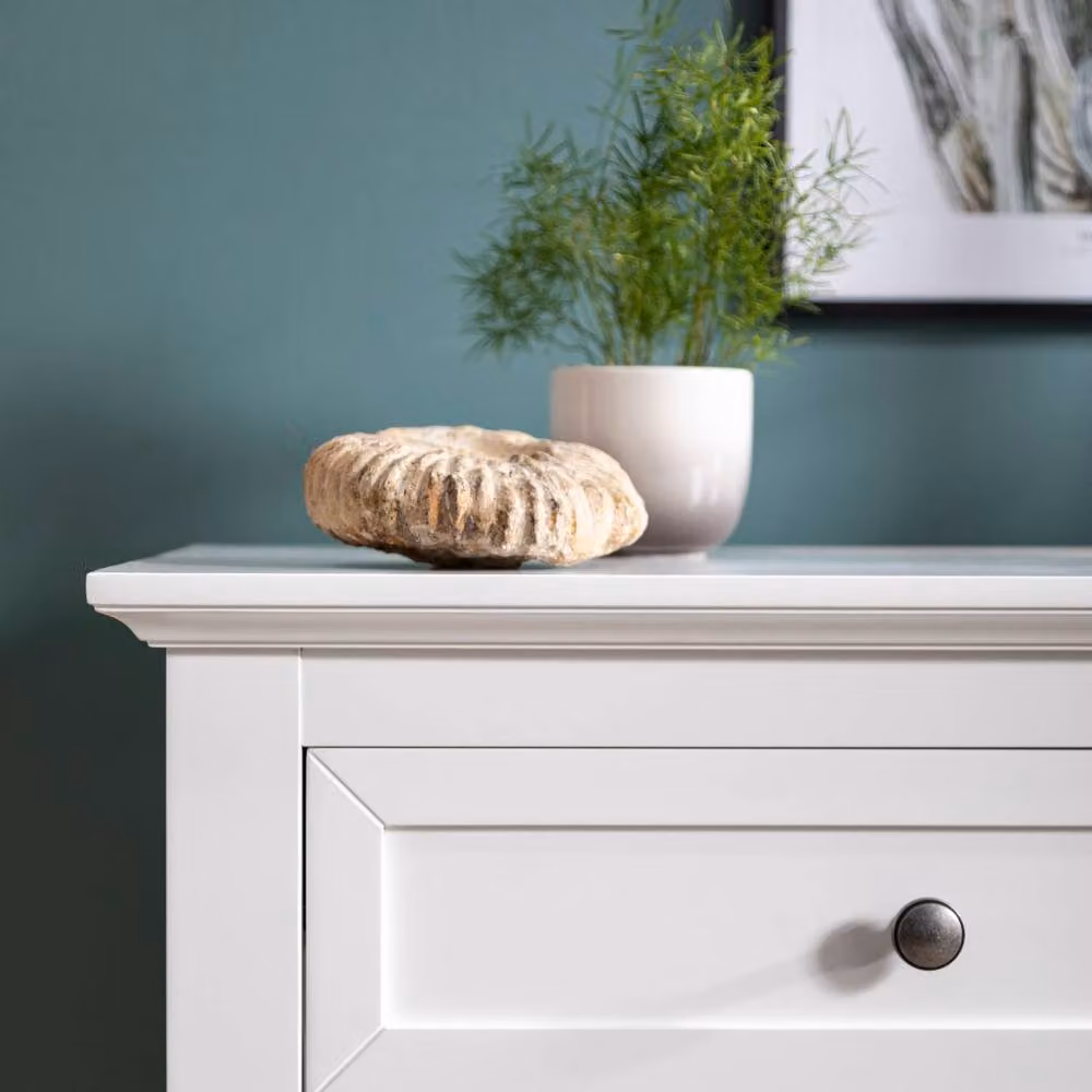 Nöa and Nani Karlstad Modern Narrow White Pine Wood Sideboard for Hallways and Living Rooms – 2