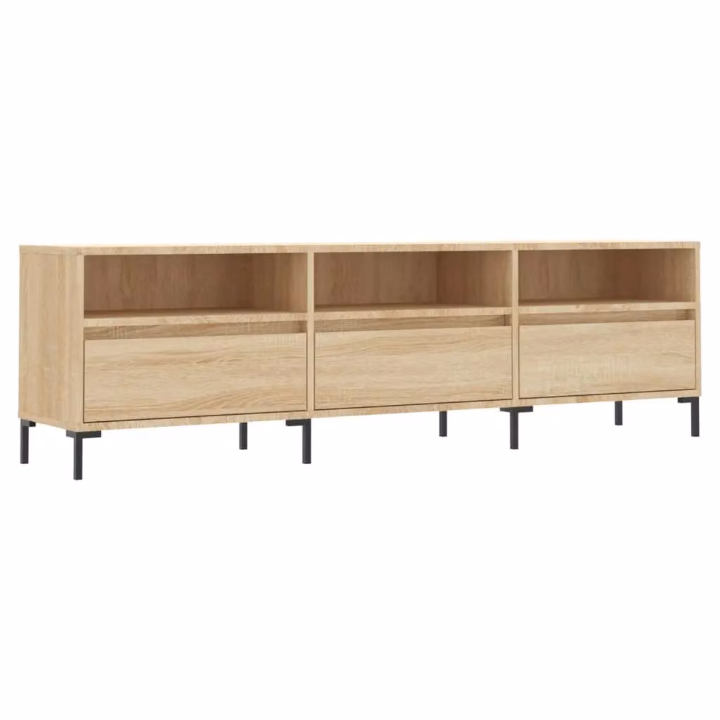 Berkfield Home TV Cabinet in Sonoma Oak Brown, W: 150 cm, D: 30 cm, H: 44.5 cm – 2