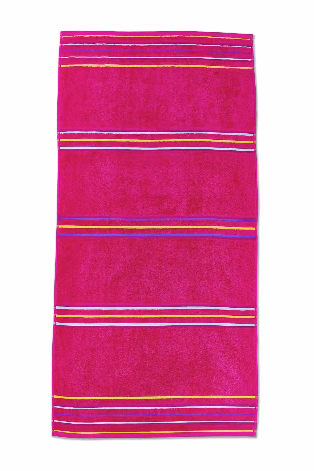 Catherine Lansfield Rainbow Cotton Beach Towel Pair, Pink, W: 76 cm, L: 160 cm – 2