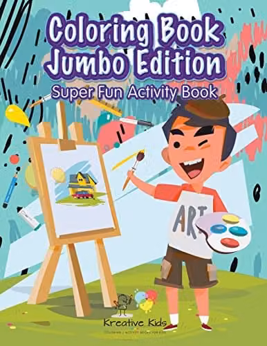 Kreative Kids Jumbo Edition Colouring Book Multicolour Paper Activity Book for Children