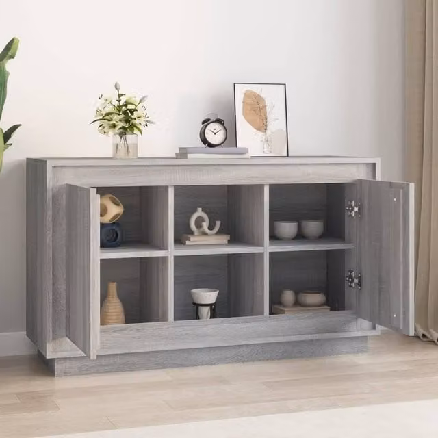 Berkfield Home Grey Sonoma Modern Sideboard, W/D/H: 102 x 35 x 60 cm – 1