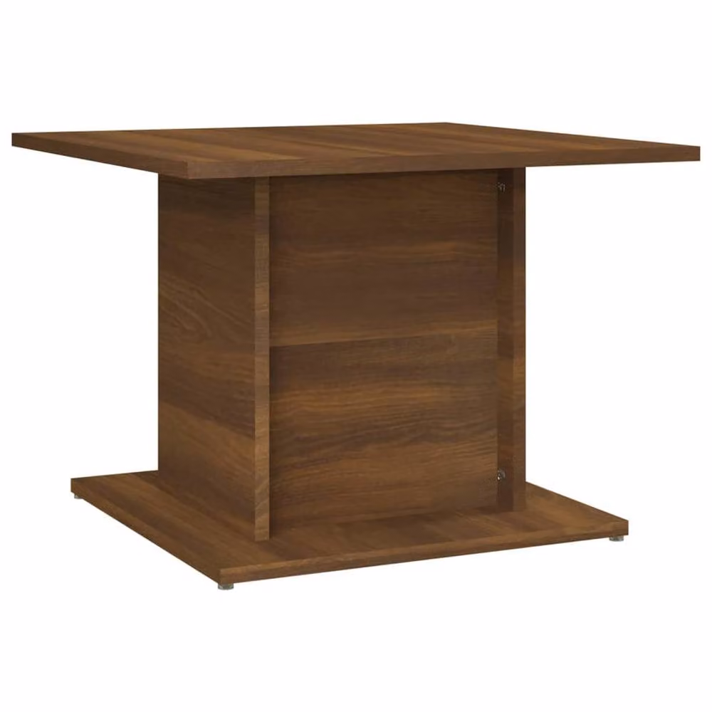 Berkfield Home Modern Square Coffee Table in Brown Oak, W/D/H: 55.5 x 55.5 x 40 cm – 3