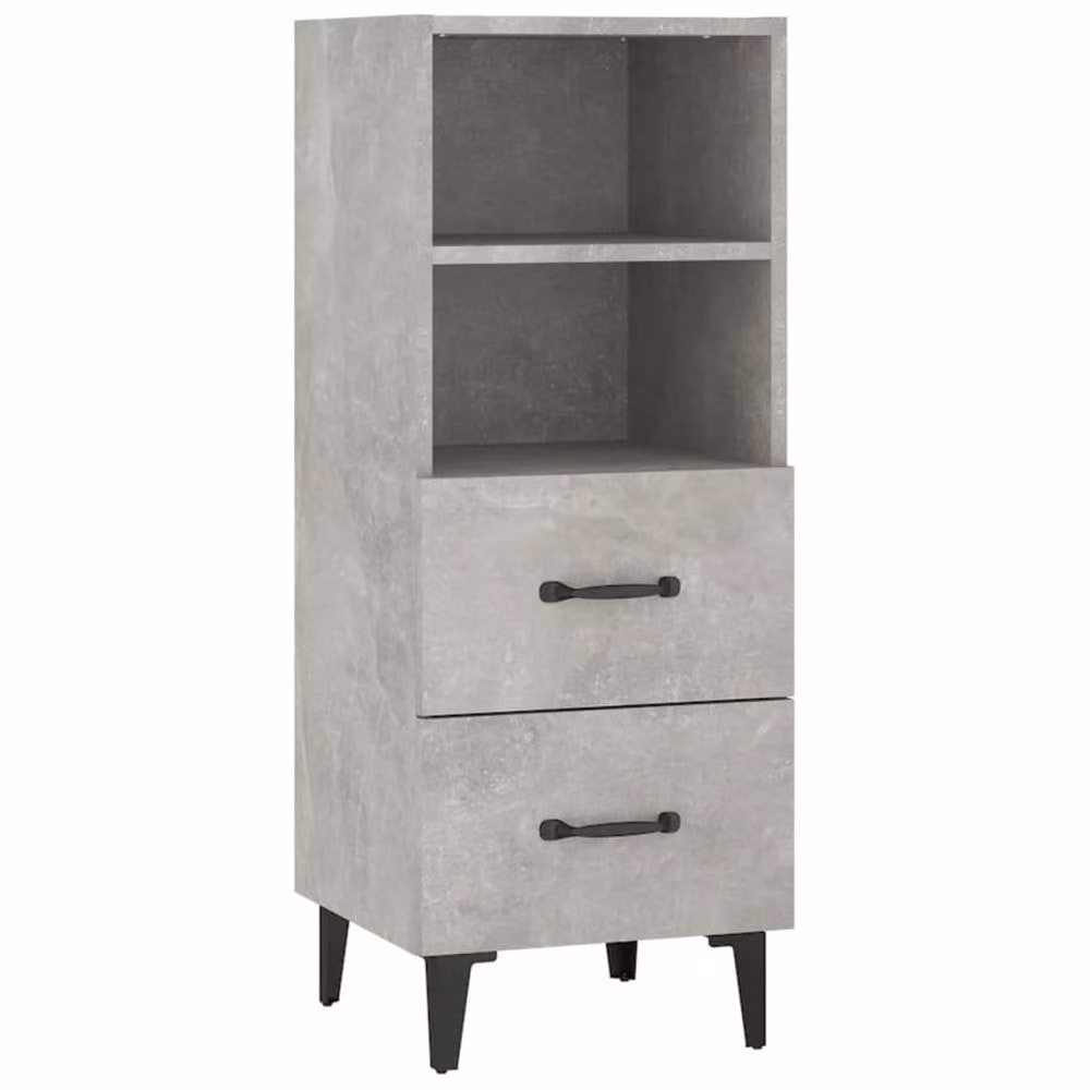 Berkfield Home Concrete Grey Sideboard in MDF, W/D/H: 34.5 x 34 x 90 cm – 2
