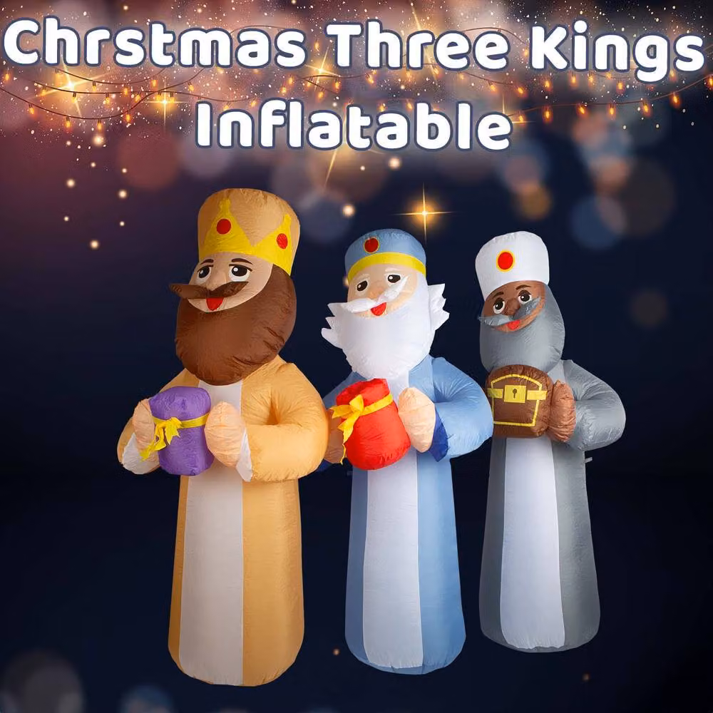 VFM e-Store Multicolour Christmas Three Kings Inflatable, W: 200 cm, H: 185 cm – 3