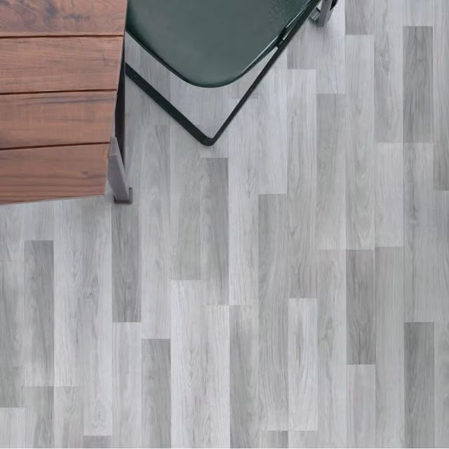 Livingandhome Grey Wood Effect Self Adhesive Plank Flooring