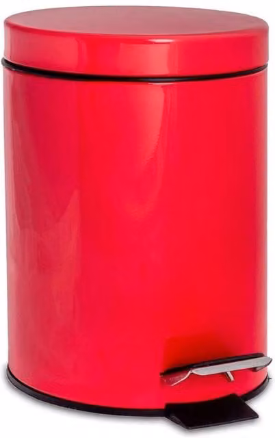 Kelvenix Red Bathroom Pedal Bin with Removable Inner Bucket, 3 Litre – 1