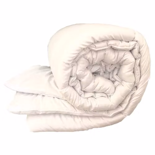HomeSpace Direct Super King Hollowfibre Summer Duvet with White Polycotton Cover, 4.5 Tog