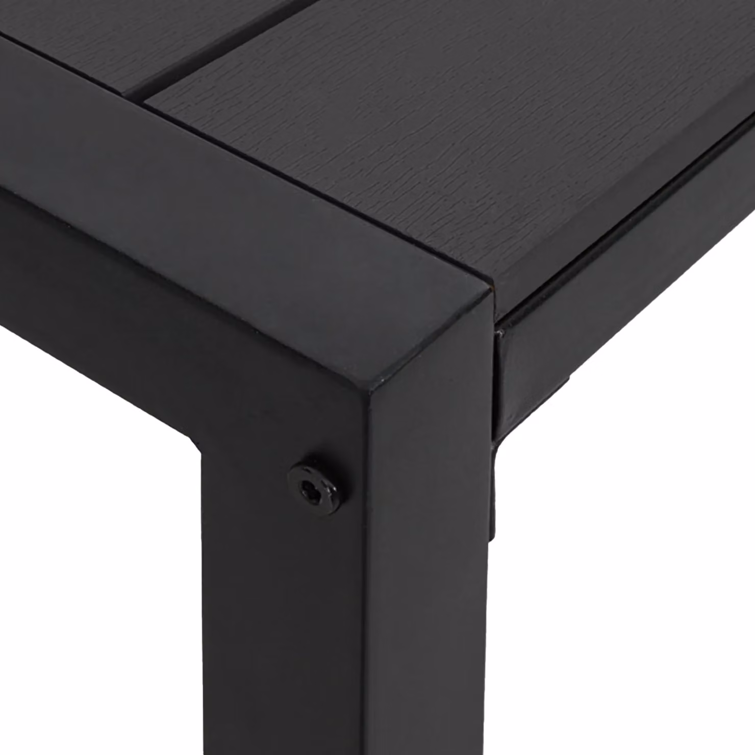 Berkfield Home 3-Piece Modern Garden Dining Set in Black Steel and Composite – 4