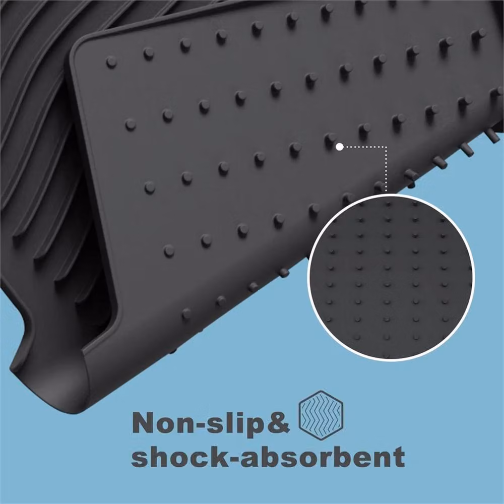 EONLION Black Folding Washable Silicone Kitchen Drainer Tray, Width: 100 cm – 3
